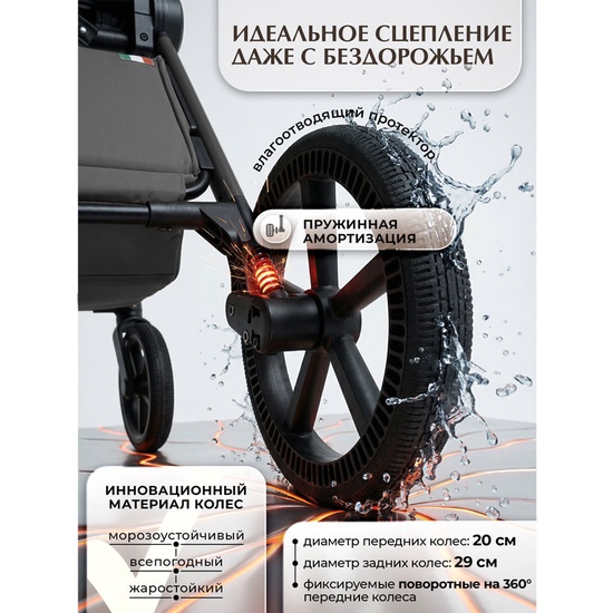 Коляска 3 в 1 SBL Elegante Therma (Colore) Dark Grey - 11